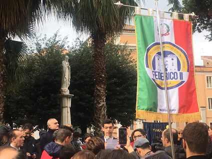 25 NOVEMBRE 2019: L’ITET “FEDERICO II” PARTECIPA ALLA CERIMONIA DI INAUGURAZIONE DELLA PANCHINA ROSSA